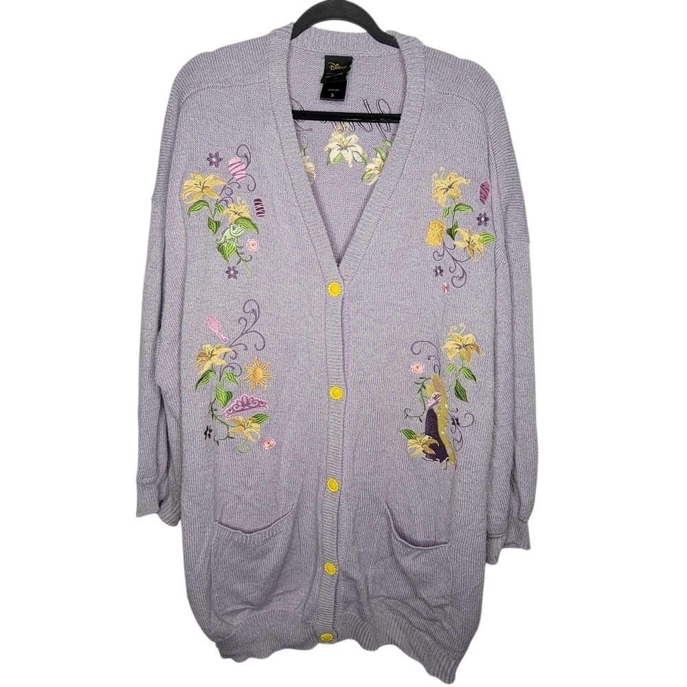 Disney Her Universe Tangled Rapunzel Flowers Embroidered Cardigan Size XXL